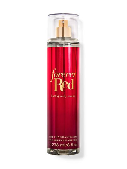Mgiełka zapachowa Bath & Body Works Forever Red 236 ml w czerwonym flakonie z atomizerem.