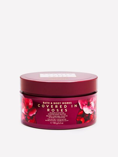 Bath & Body Works Covered in Roses – czerwone masło do ciała z motywem róż i intensywnym nawilżeniem.