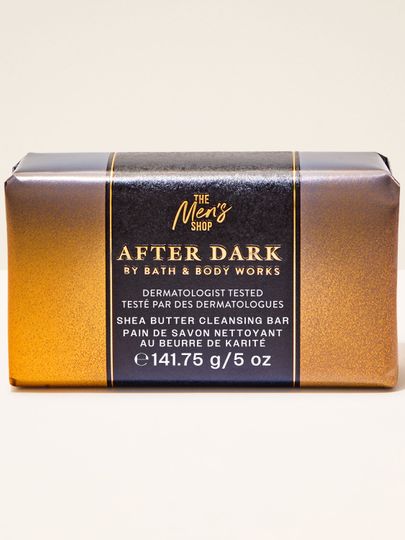 After Dark Bath & Body Works – męskie mydło w kostce z masłem shea, eleganckie i oczyszczające.