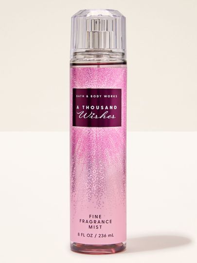 Mgiełka A Thousand Wishes Bath & Body Works – różowy brokatowy design i kultowy, elegancki zapach.