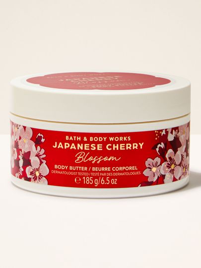 Masło do ciała Japanese Cherry Blossom Bath & Body Works z motywem kwiatów wiśni
