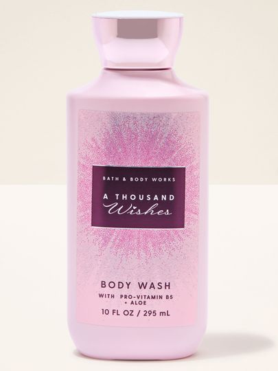 Żel pod prysznic A Thousand Wishes Bath & Body Works – różowy, połyskujący design i kultowy, elegancki zapach.