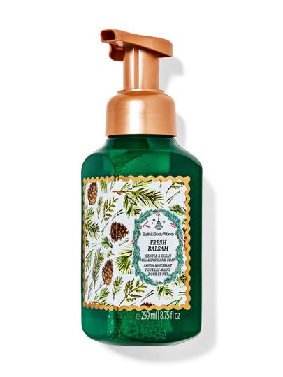Mydło w piance Fresh Balsam Bath & Body Works z motywem gałązek iglastych i szyszek