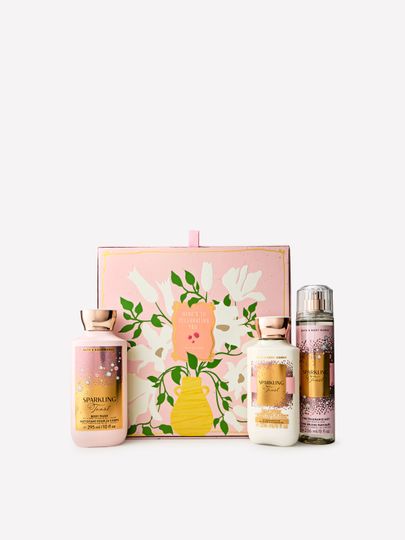 Zestaw prezentowy Sparkling Toast Bath & Body Works z kosmetykami i ozdobnym pudełkiem