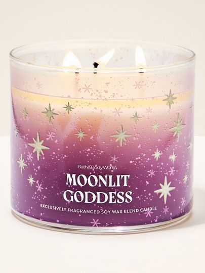 Świeca zapachowa Moonlit Goddess Bath & Body Works z ozdobną metalową pokrywką
