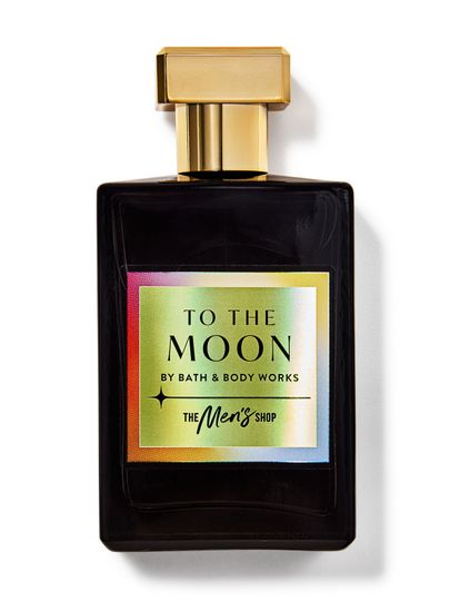 Parfum bărbătesc „To the Moon” în flacon negru cu capac auriu, Bath & Body Works.