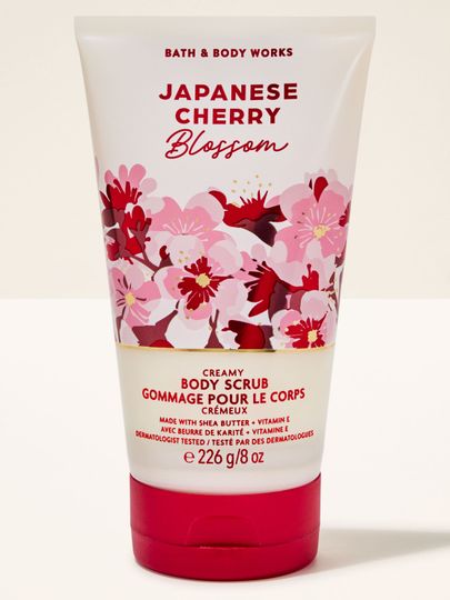 Japanese Cherry Blossom – kremowy peeling do ciała Bath & Body Works z kolekcji kwiatowej