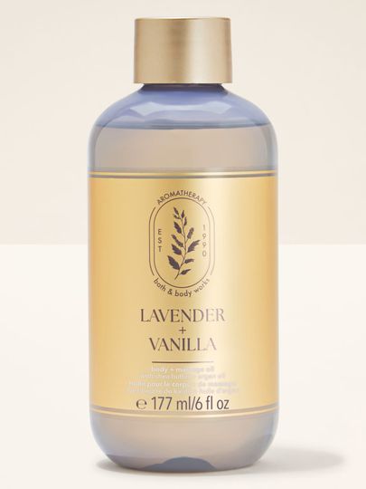 Lavender + Vanilla – olejek do masażu Bath & Body Works z kolekcji aromaterapeutycznej