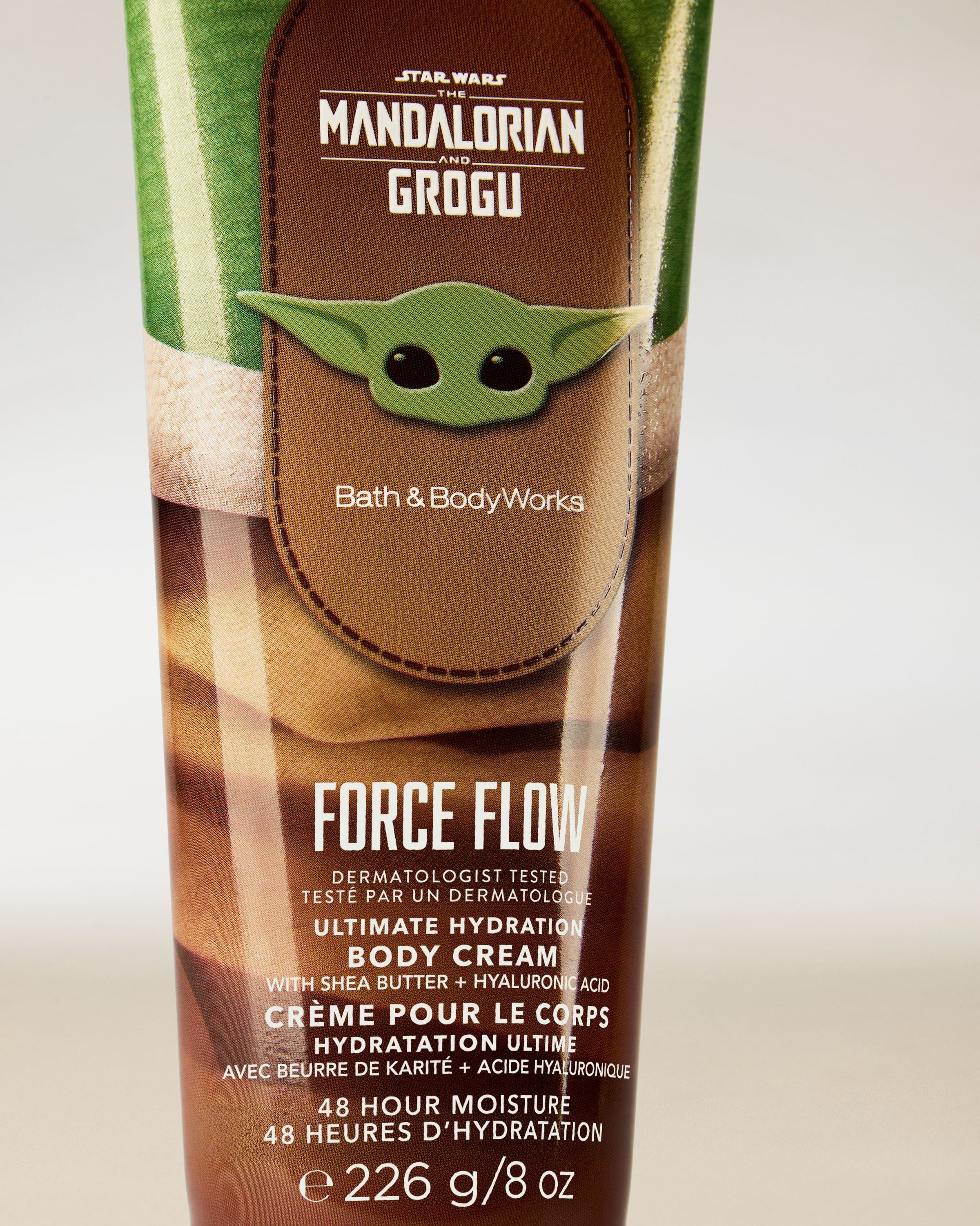 Krem do ciała Force Flow Mandalorian & Grogu w zielonej tubie