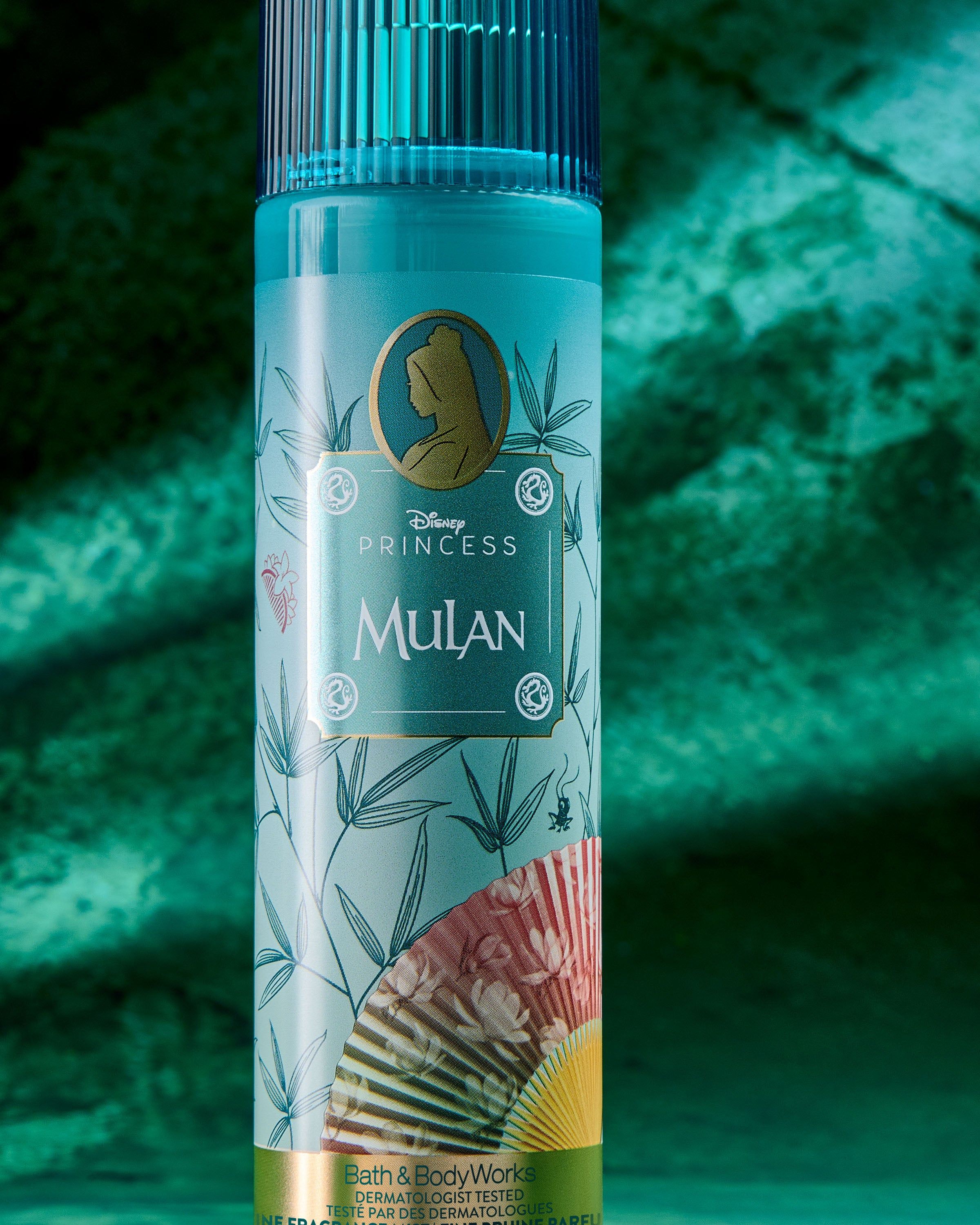 Mgiełka Mulan Disney Princess – turkusowy design z bambusem i lekka, świeża mgiełka o orientalnym charakterze.