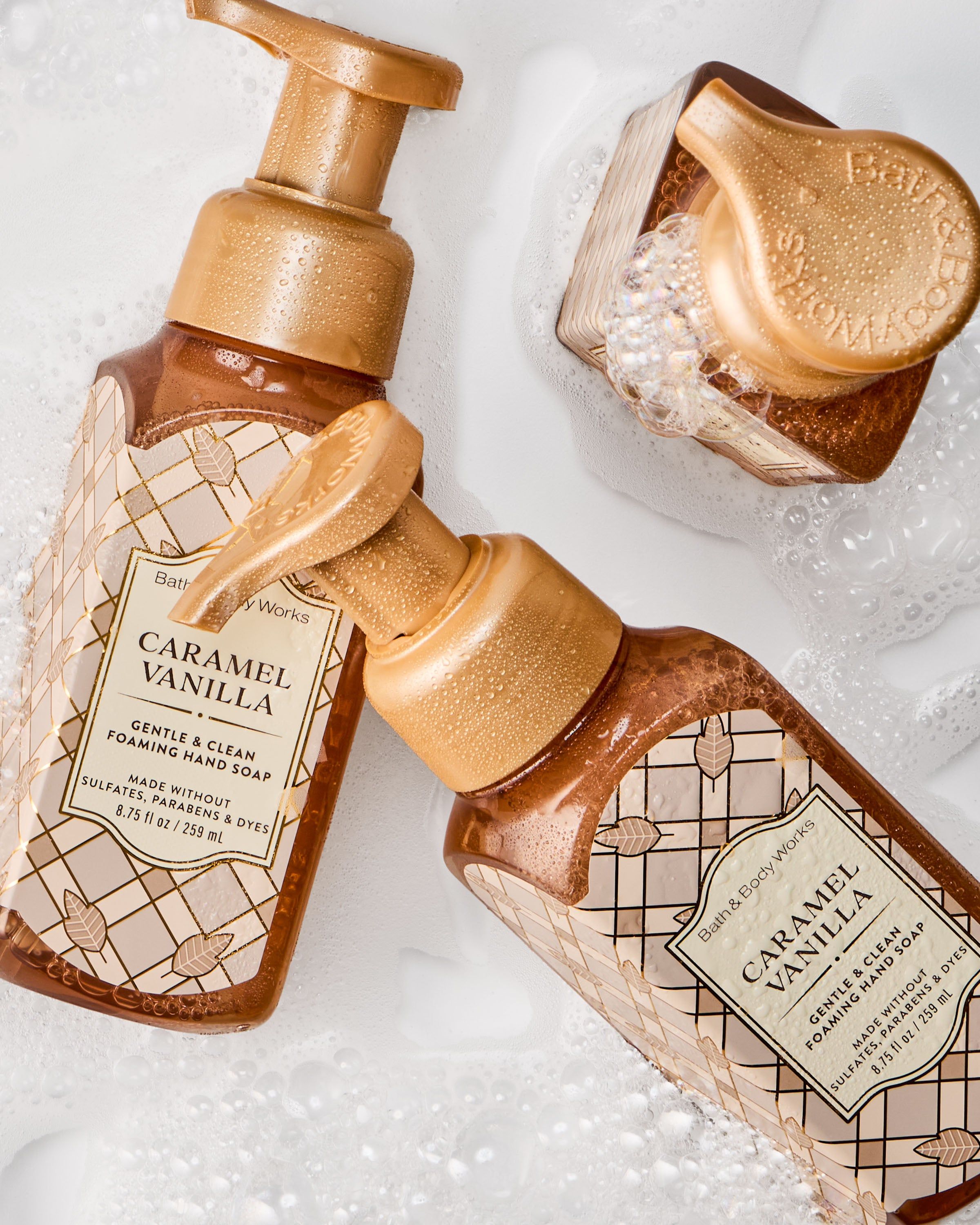 Delikatne mydło do rąk w piance Bath & Body Works Caramel Vanilla, 259 ml