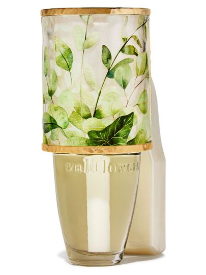 Wtyczka zapachowa Pressed Flower Bath & Body Works z zielonym roślinnym motywem
