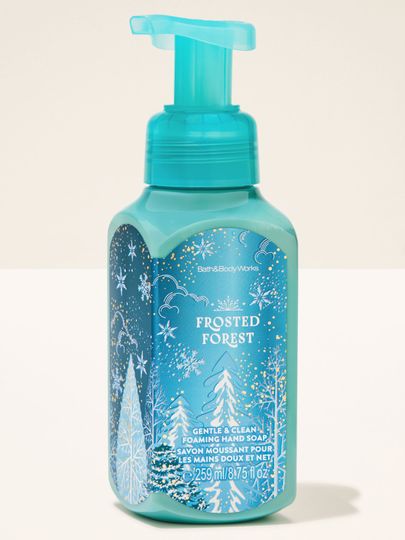 Mydło w piance Frosted Forest Bath & Body Works z zimowym motywem ośnieżonych drzew i płatków śniegu