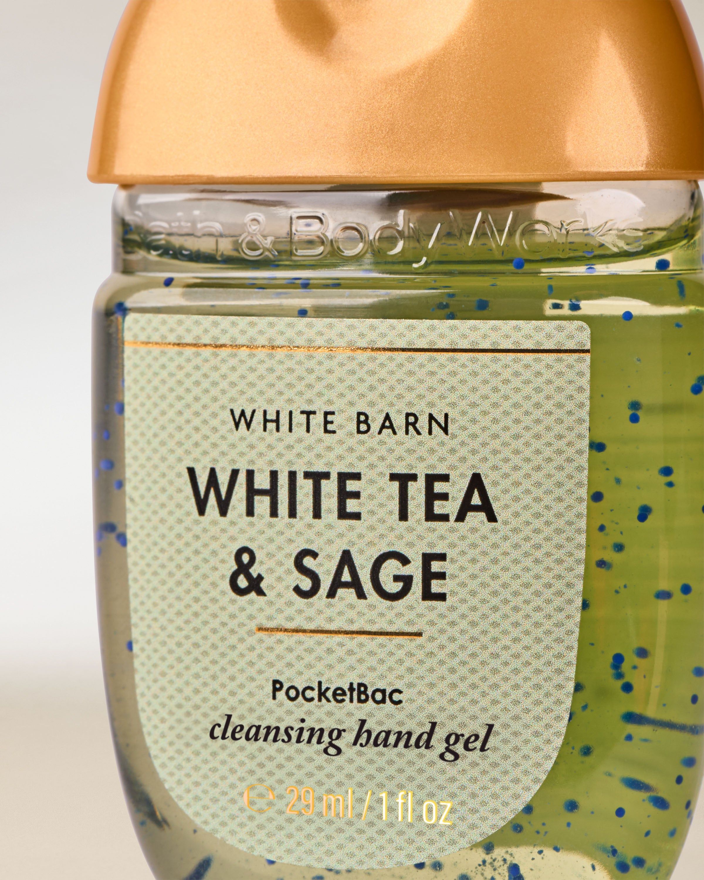 PocketBac White Barn White Tea & Sage w zielonym żelu z pomarańczową nakrętką, 29 ml.