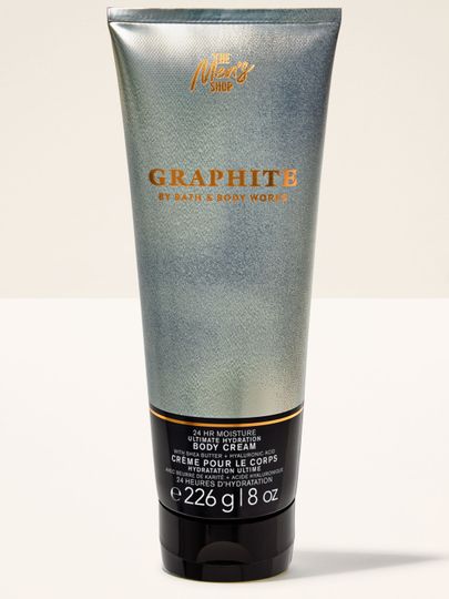 Bath & Body Works Graphite – męski krem do ciała w matowo‑grafitowej tubie z linii The Men’s Shop.