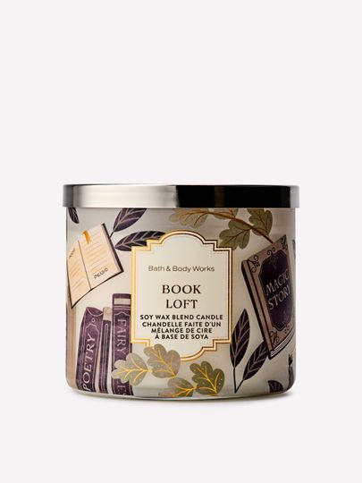 Świeca zapachowa Bath & Body Works Book Loft z mieszanki wosku sojowego, 3 knoty