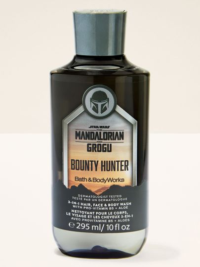 Żel pod prysznic 3w1 Bounty Hunter Mandalorian & Grogu w ciemnej butelce z zakrętką