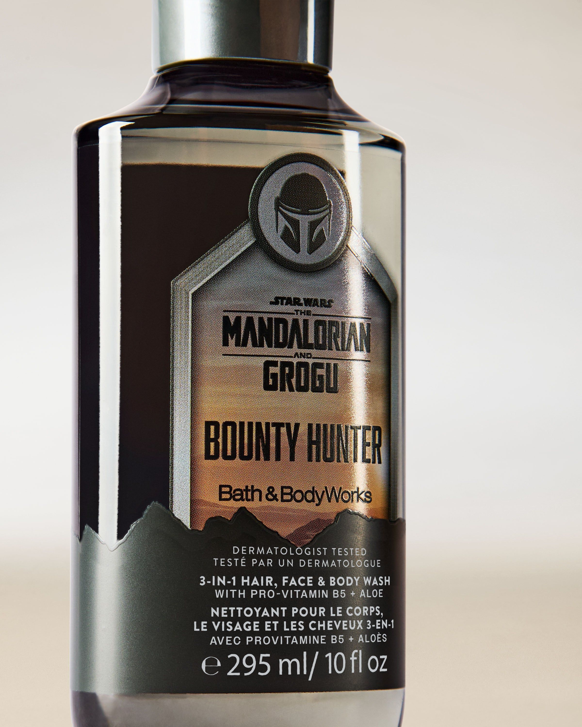 Żel pod prysznic 3w1 Bounty Hunter Mandalorian & Grogu w ciemnej butelce z zakrętką
