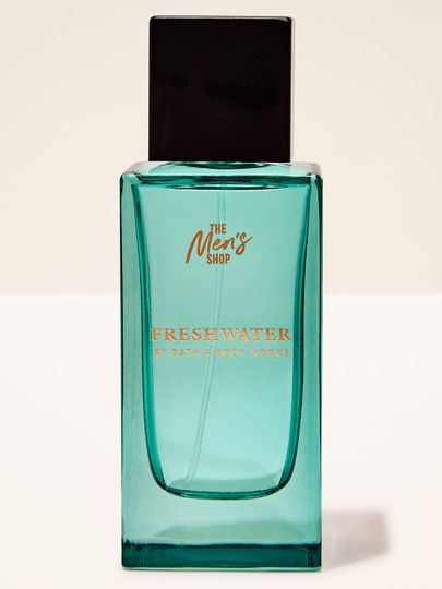Freshwater The Men’s Shop – lekki, świeży męski zapach Bath & Body Works w turkusowym flakonie.