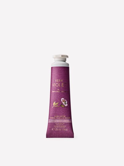 Krem do rąk Very Violet Bath & Body Works z fiołkowym motywem kwiatowym