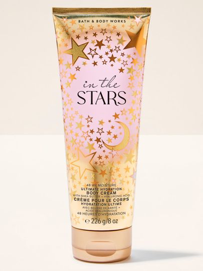 In the Stars – krem do ciała Bath & Body Works w różowo-złotej tubce z motywem gwiazd z kolekcji In the Stars