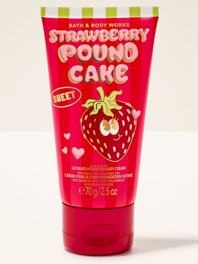 Krem do ciała Strawberry Pound Cake Bath & Body Works w podróżnej tubie