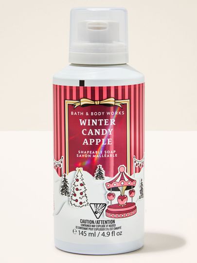 Mydło do modelowania Winter Candy Apple Bath & Body Works z motywem choinki, karuzeli i zimowego krajobrazu