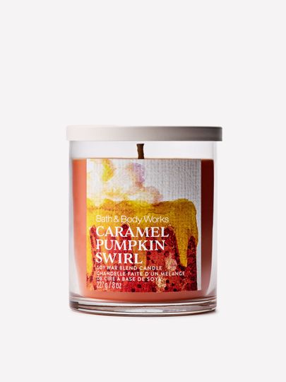 Świeca zapachowa Bath & Body Works Caramel Pumpkin Swirl z mieszanki wosku sojowego, 1 knot