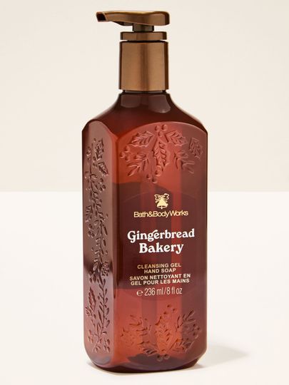 Mydło do rąk Gingerbread Bakery Bath & Body Works z tłoczonym motywem ostrokrzewu i gałązek
