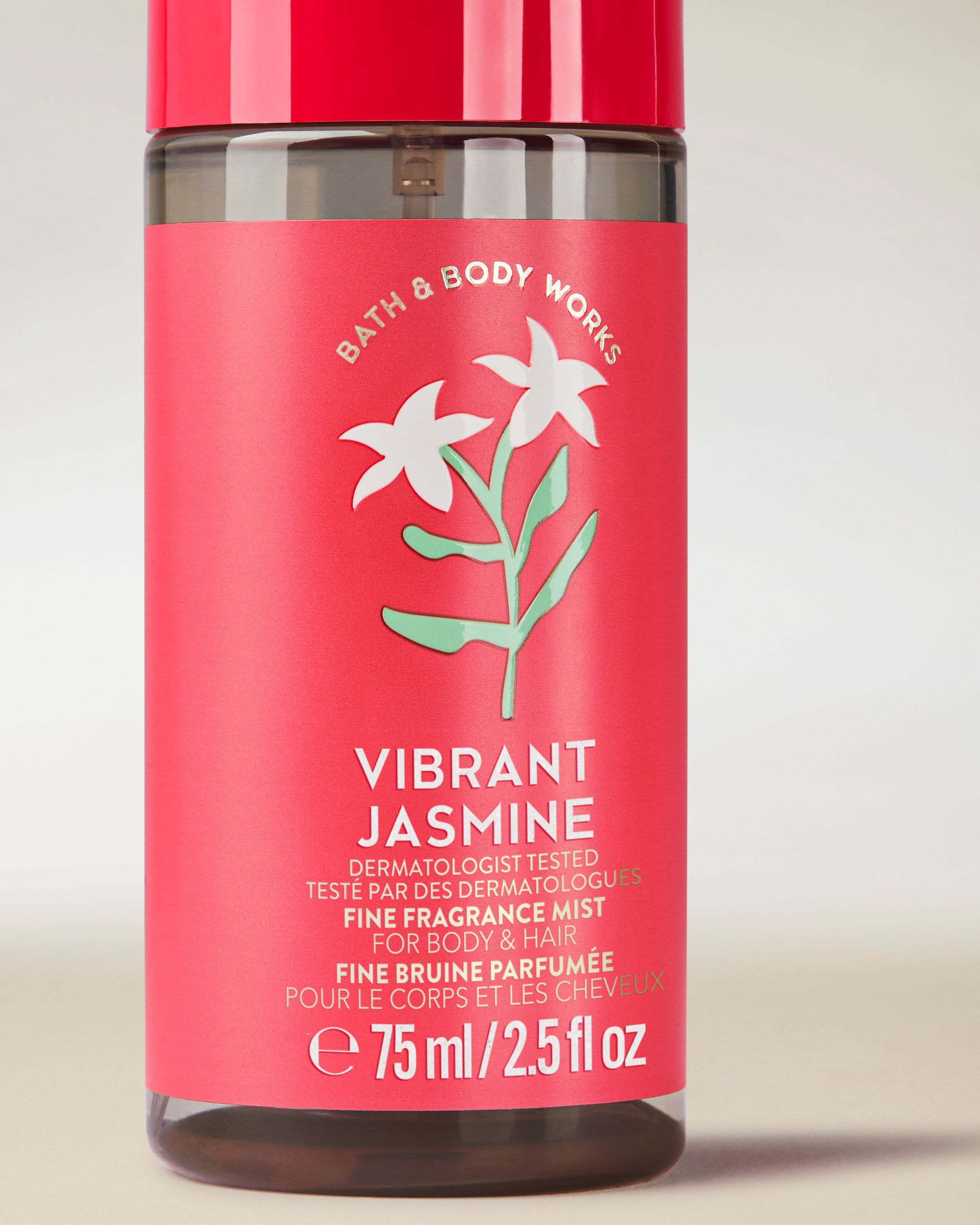 Perfumowana mgiełka do ciała i włosów Vibrant Jasmine w czerwonej butelce