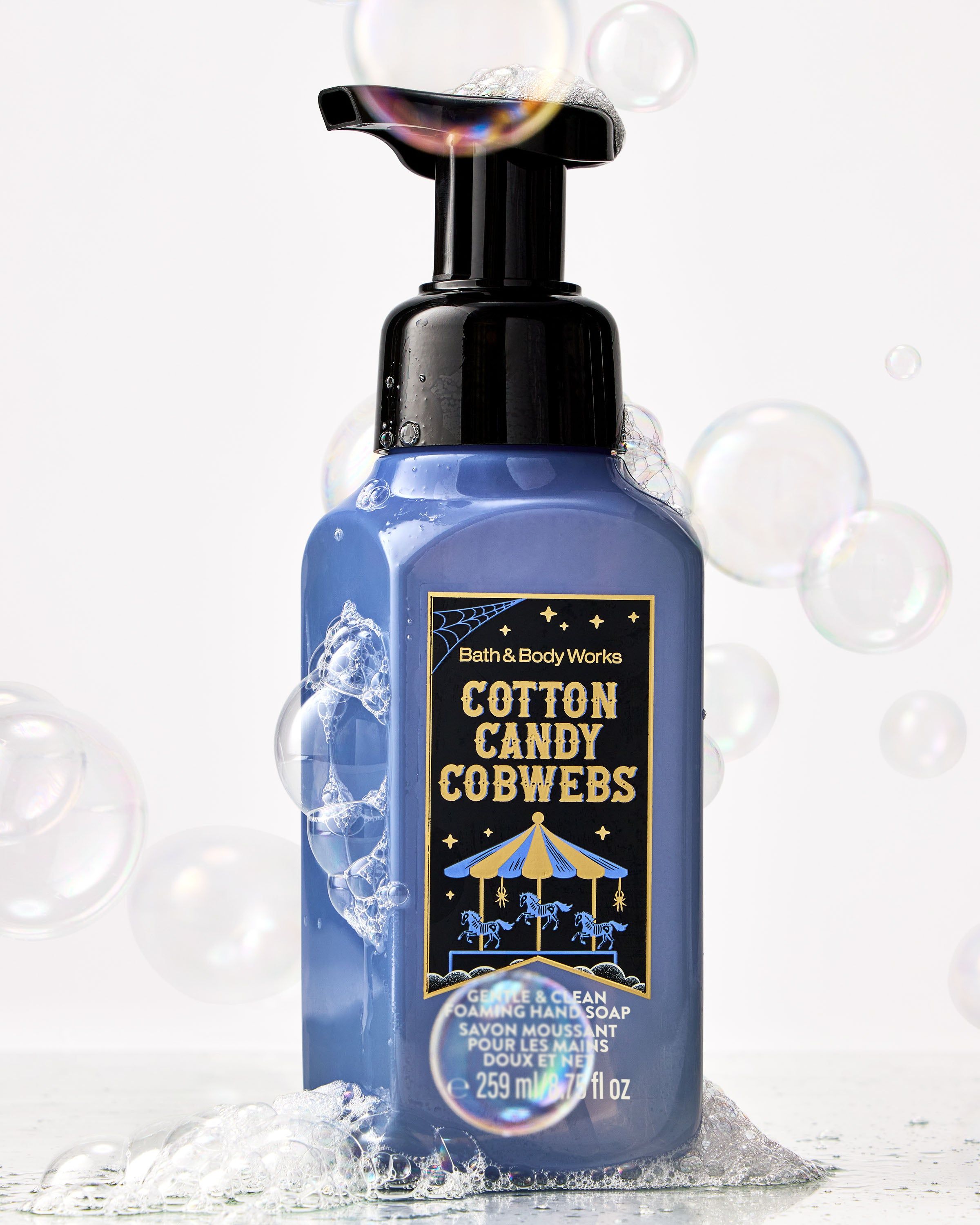 Mydło do rąk w piance Bath & Body Works Cotton Candy Cobwebs z dozownikiem 259 ml