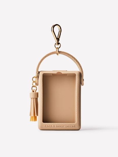 Etui na oczyszczający żel do rąk z chwostem, uchwytem i złotym karabińczykiem z wkładem Champagne Apple & Honey