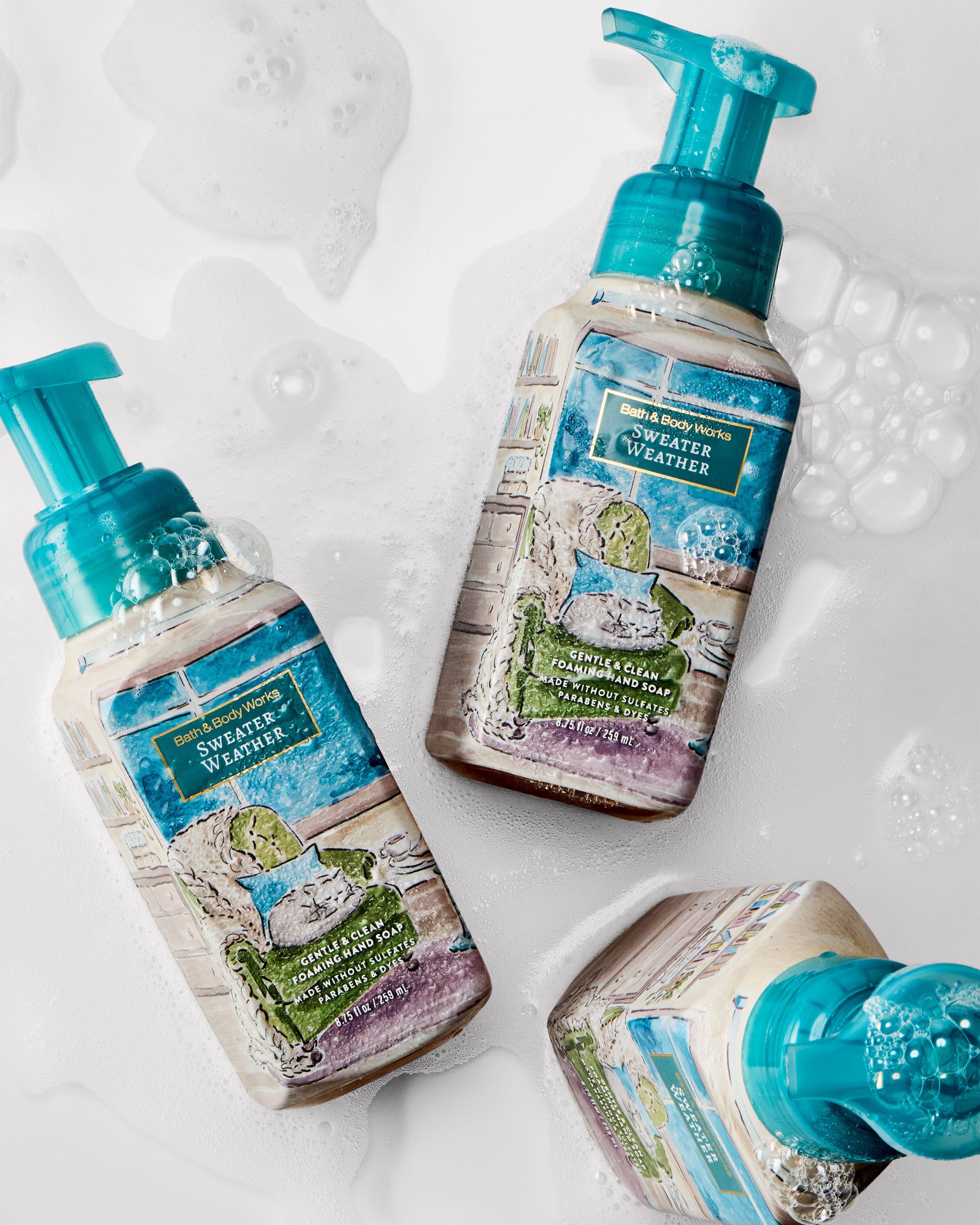 Delikatne mydło do rąk w piance Bath & Body Works Sweater Weather, 259 ml