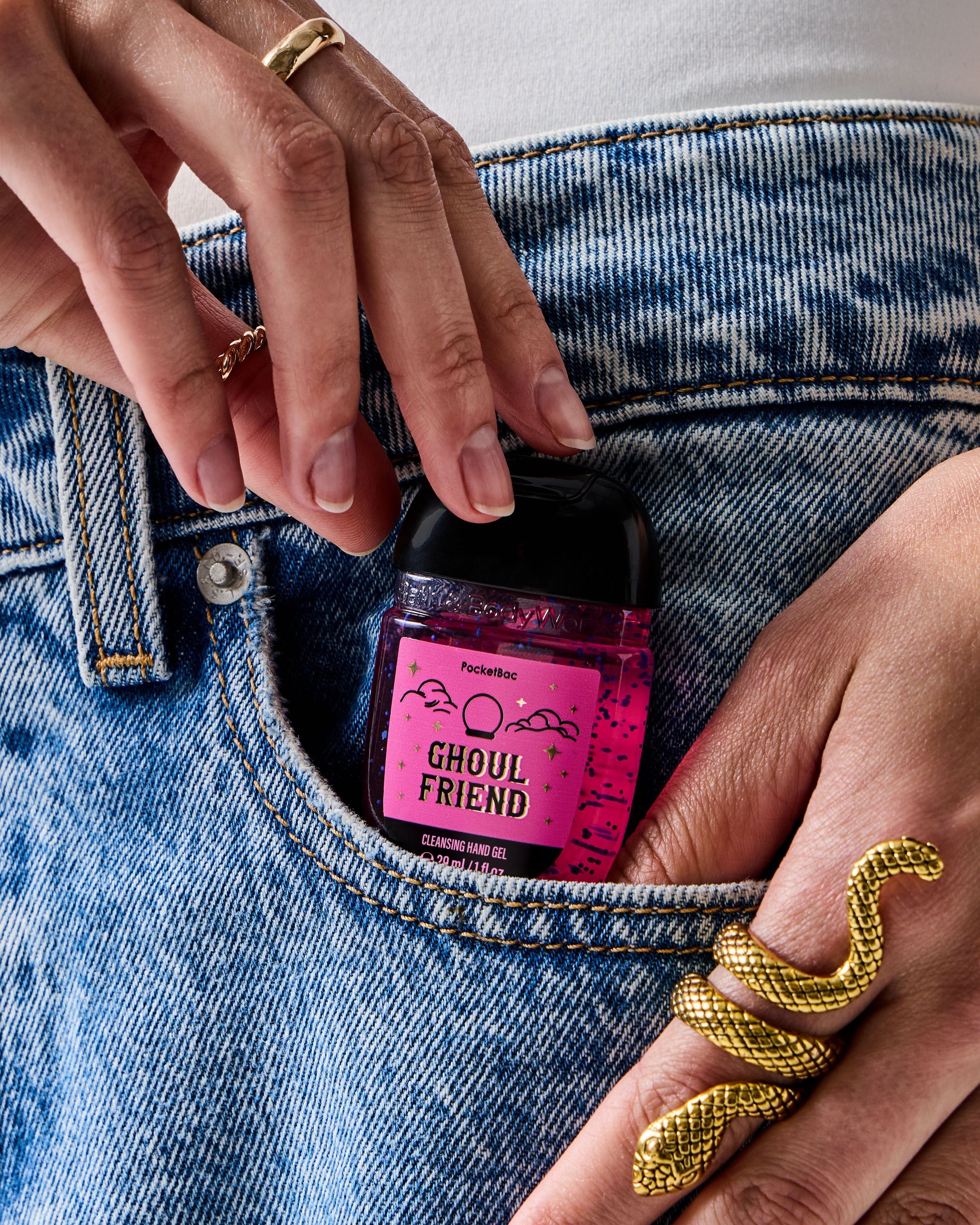 Antybakteryjny żel do rąk PocketBac Ghoul Friend z niebieskimi drobinkami