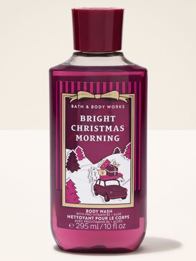 Żel do mycia ciała Bath & Body Works Bright Christmas Morning w fioletowej butelce