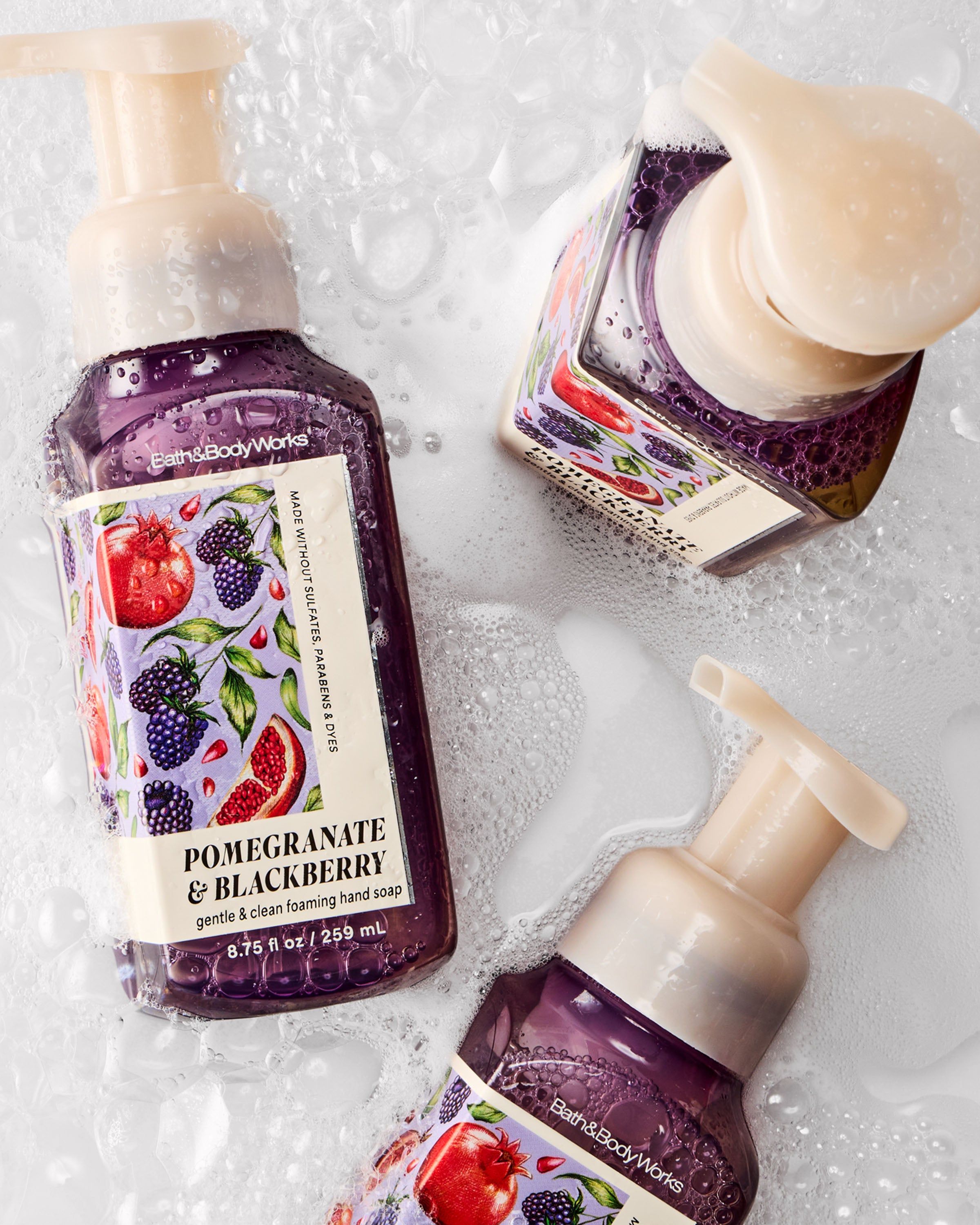 Delikatne mydło do rąk w piance Bath & Body Works Pomegranate & Blackberry, 259 ml