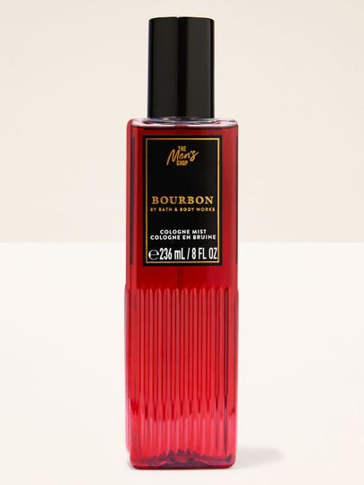 Mgiełka zapachowa Bourbon z linii męskiej Bath & Body Works, w funkcjonalnym opakowaniu z czytelnym oznaczeniem.