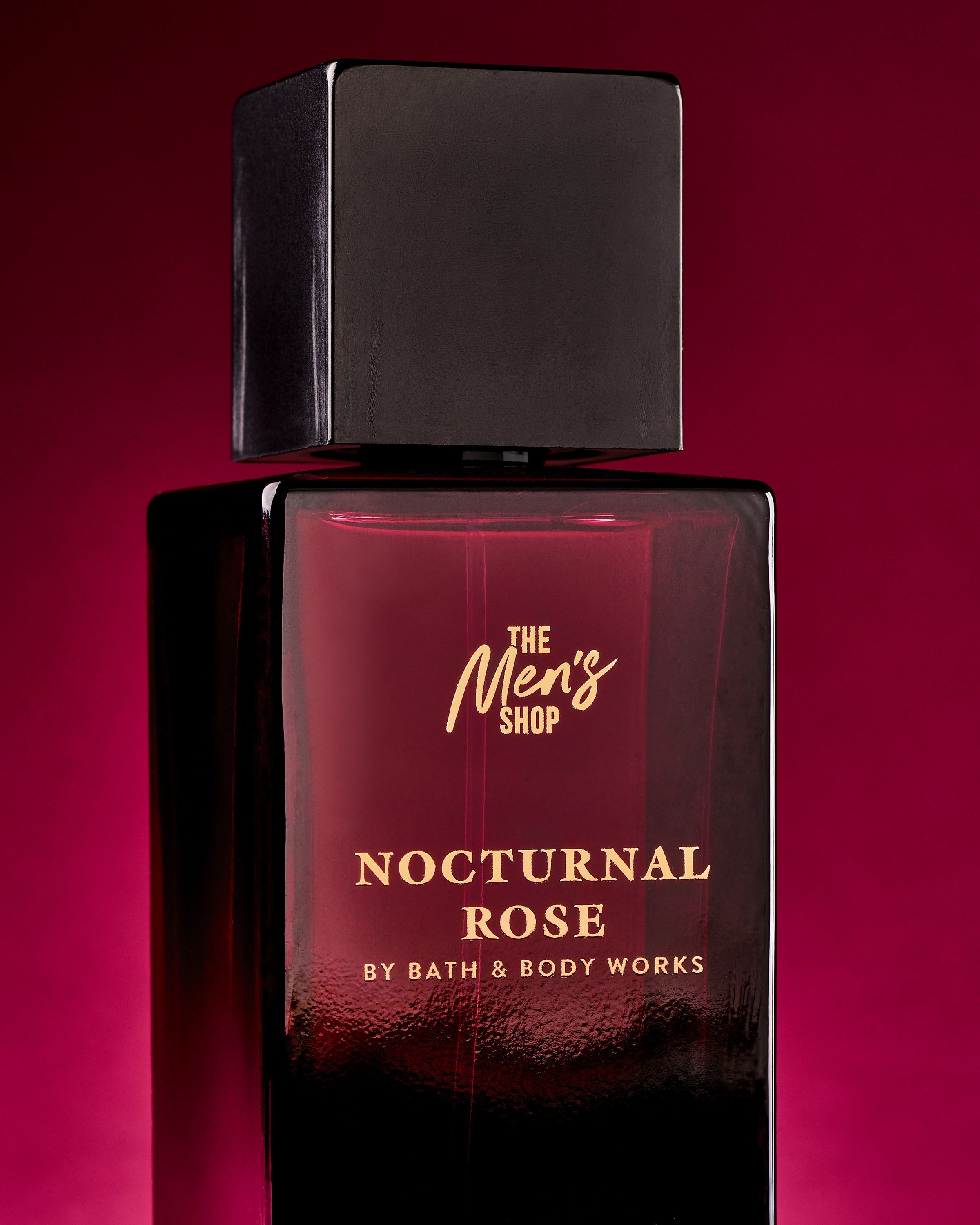 Bath & Body Works Nocturnal Rose – męska woda kolońska o głębokiej, różano‑drzewnej aurze z linii The Men’s Shop.