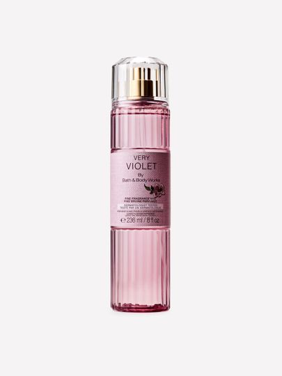 Perfumowana mgiełka do ciała Very Violet Bath & Body Works w różowym flakonie