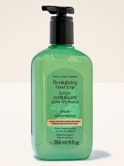 Żel do mycia rąk Bath & Body Works Fresh Watermelon 266 ml w zielonej butelce z pompką.