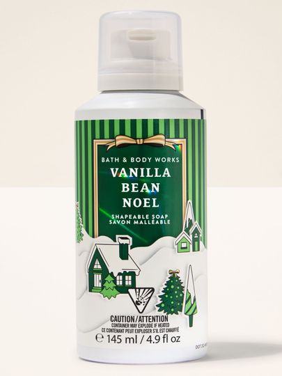 Mydło do modelowania Vanilla Bean Noel Bath & Body Works z motywem ośnieżonych domków i choinek