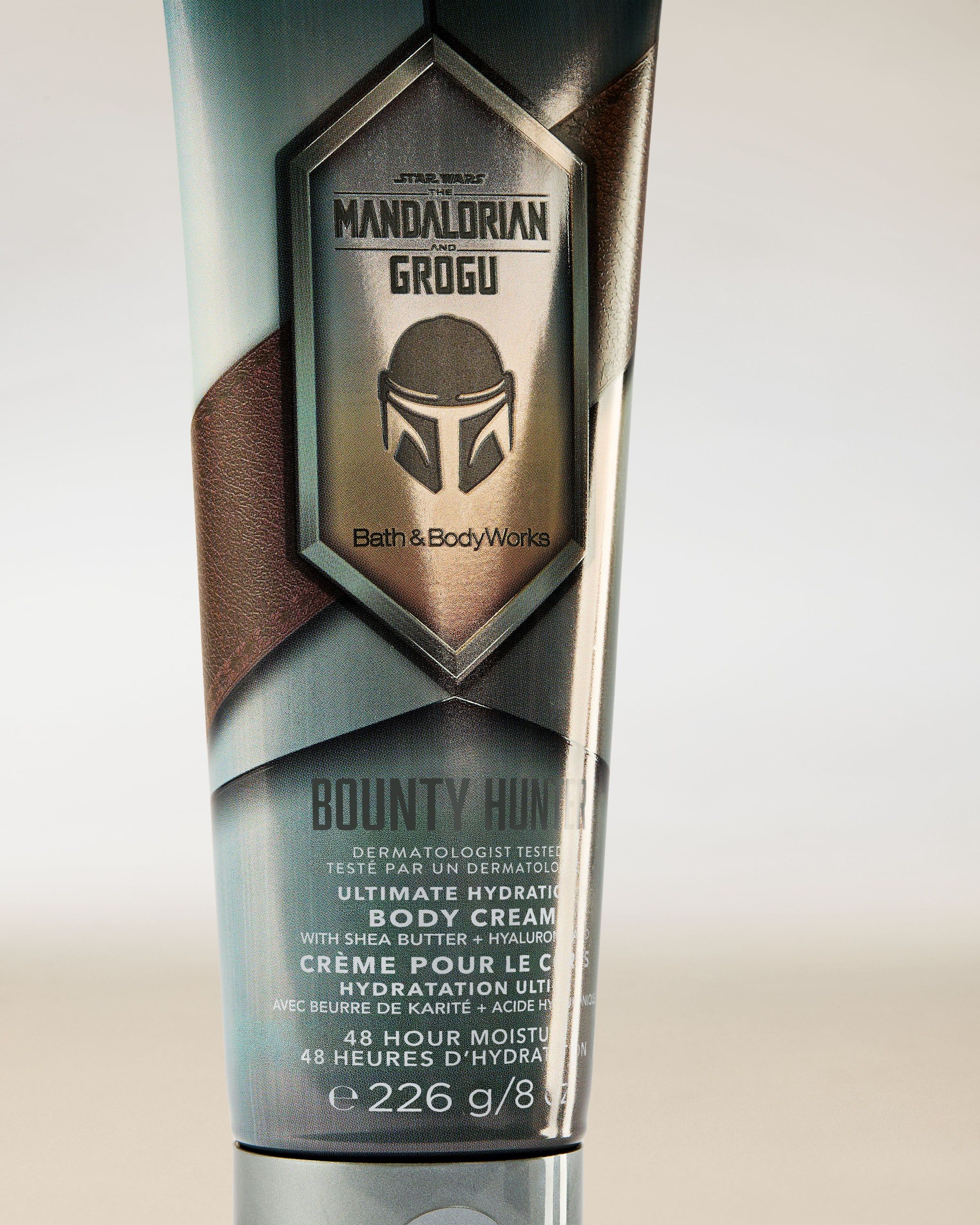 Krem do ciała Bounty Hunter Mandalorian & Grogu w srebrnej tubie