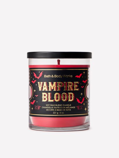Świeca zapachowa Bath & Body Works Vampire Blood w szklanym słoiku z jednym knotem