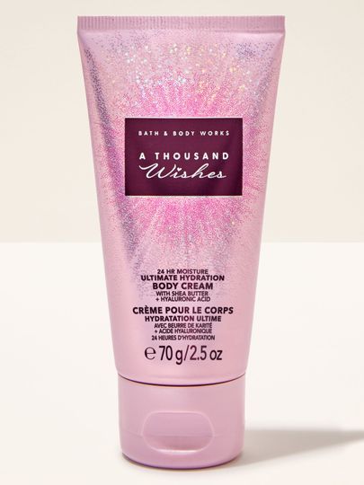 Krem do ciała Bath & Body Works A Thousand Wishes w różowej, błyszczącej tubie 70 g.