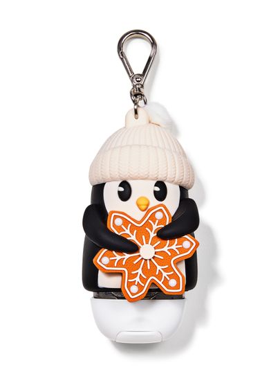 Etui na żel antybakteryjny PocketBac Bath & Body Works z pingwinem, czapką i płatkiem śniegu