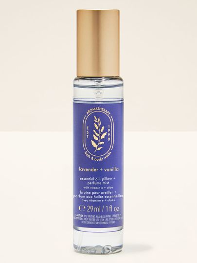 Lavender + Vanilla – mgiełka do poduszek 29 ml Bath & Body Works z kolekcji aromaterapeutycznej