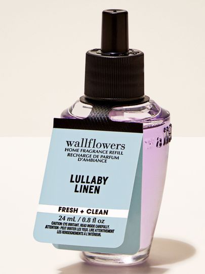 Bath & Body Works Lullaby Linen – świeży, lawendowy wkład Wallflowers w eleganckiej butelce