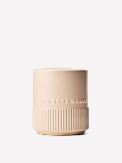 Ceramiczny flakon na patyczki zapachowe Bath & Body Works z ryflowaną powierzchnią