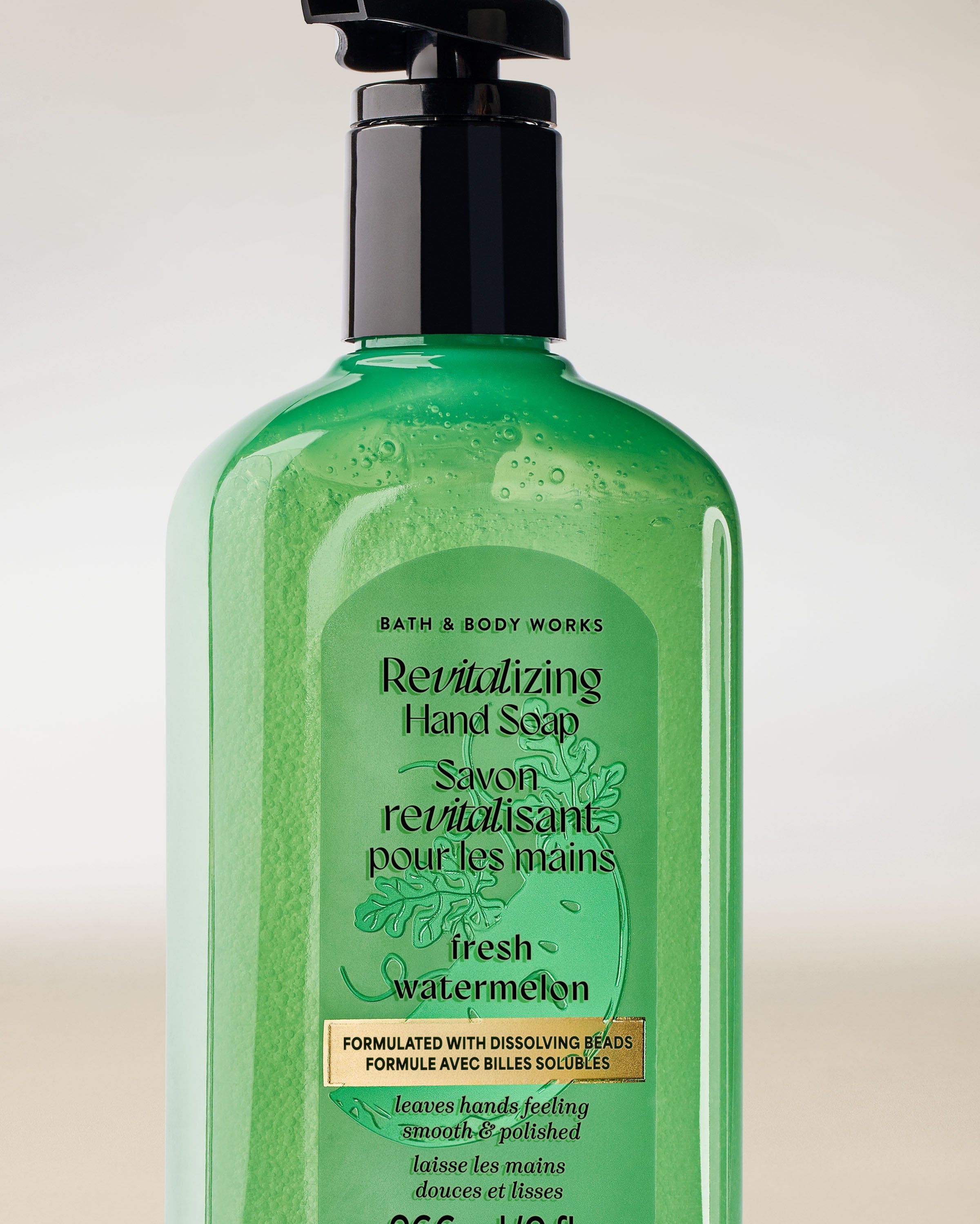 Żel do mycia rąk Bath & Body Works Fresh Watermelon 266 ml w zielonej butelce z pompką.
