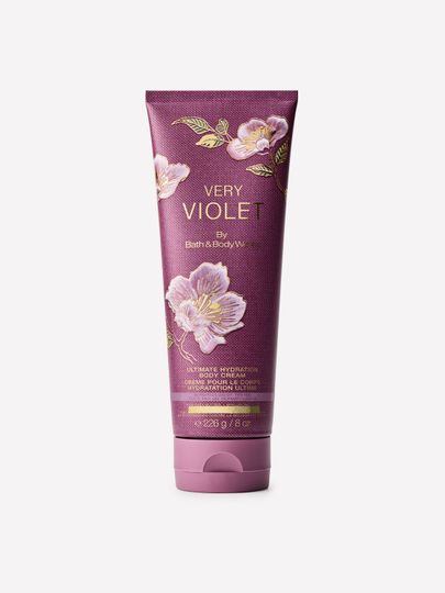 Krem do ciała Very Violet Bath & Body Works z fiołkowym motywem kwiatowym